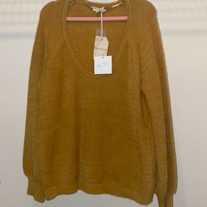 Hem & Thread- super soft, mustard color sweater-NWT